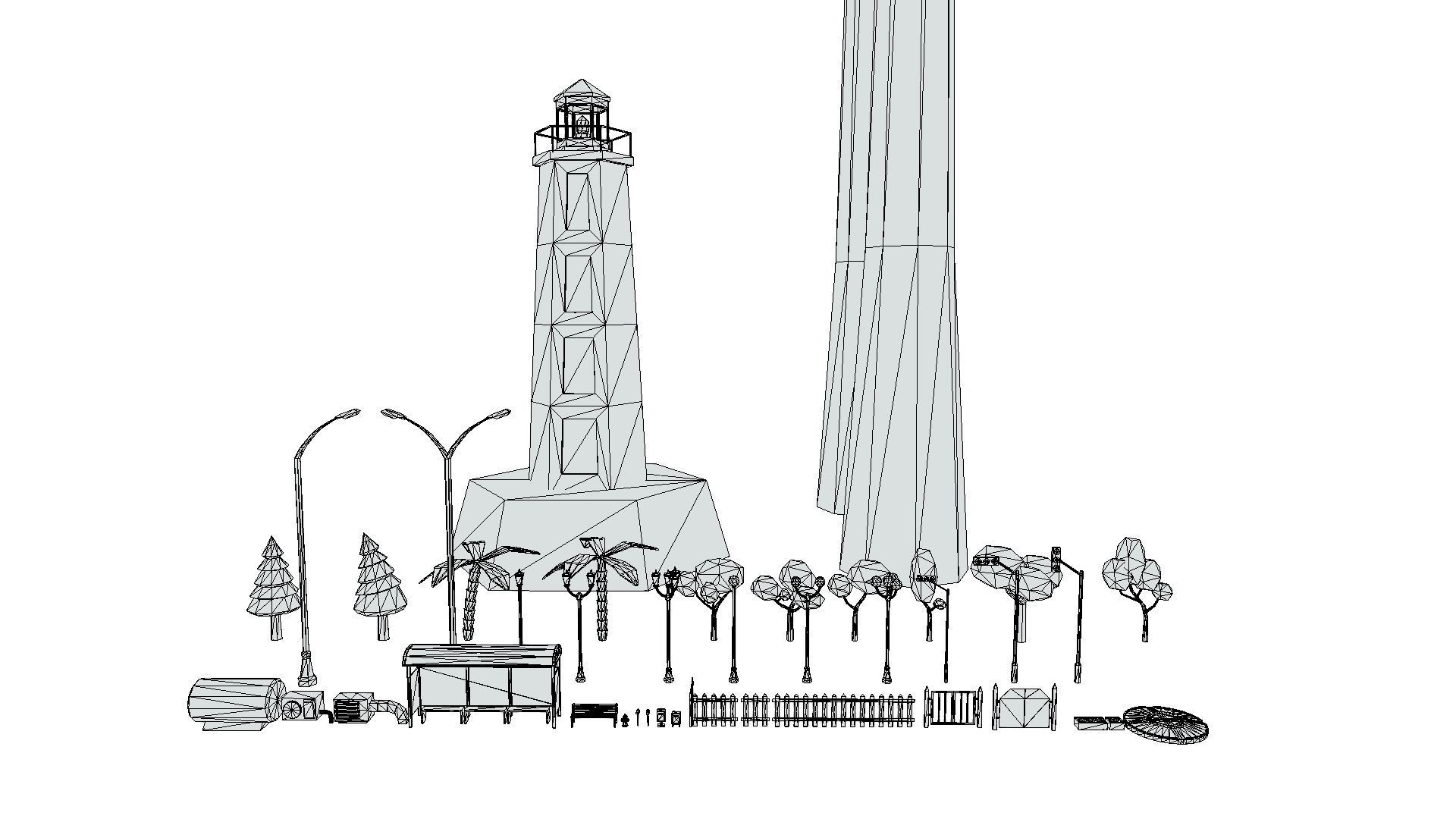 City Asset Pack - Cartoon - Low Poly 3D model_13