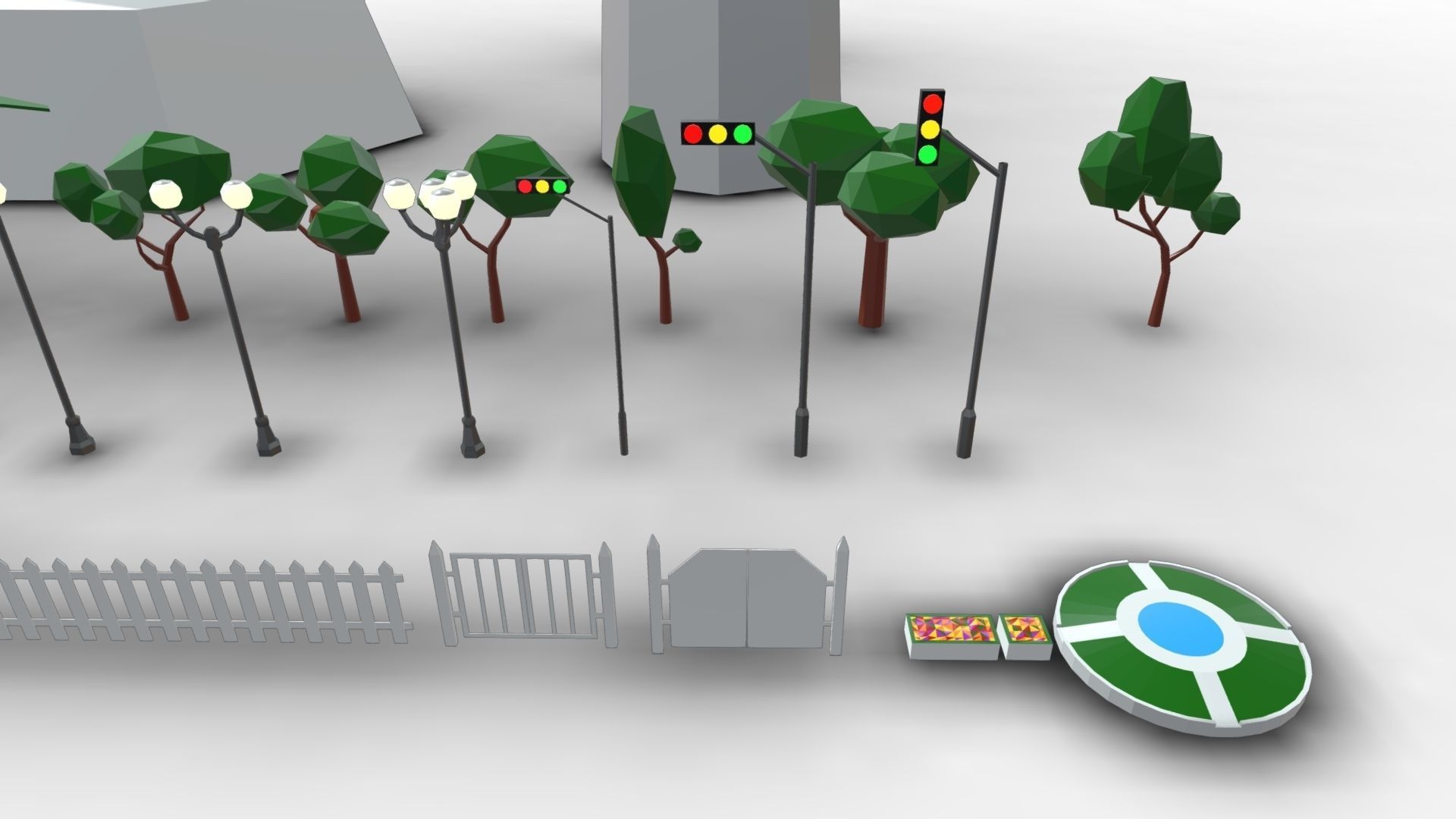 City Asset Pack - Cartoon - Low Poly 3D model_7