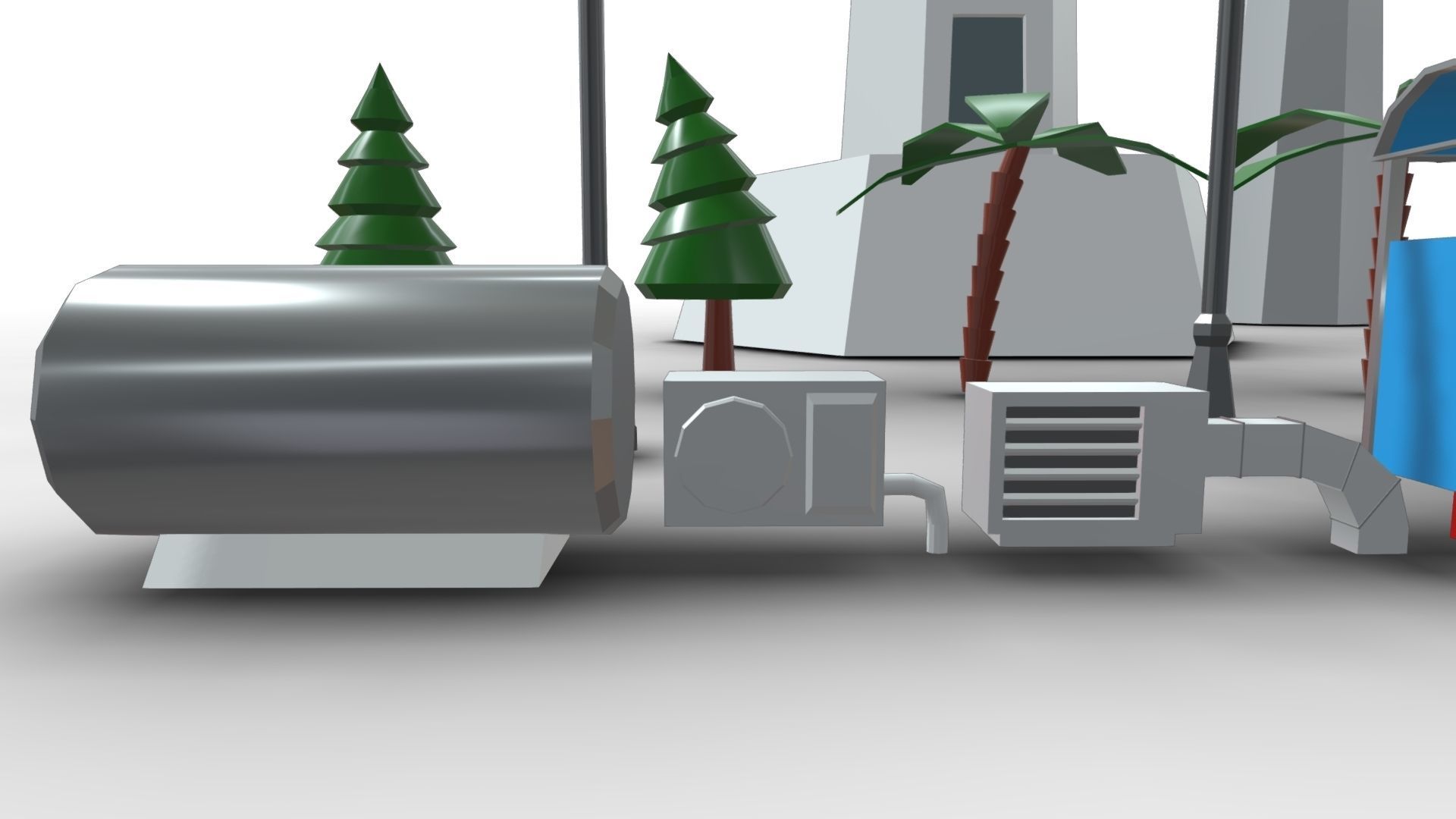 City Asset Pack - Cartoon - Low Poly 3D model_5