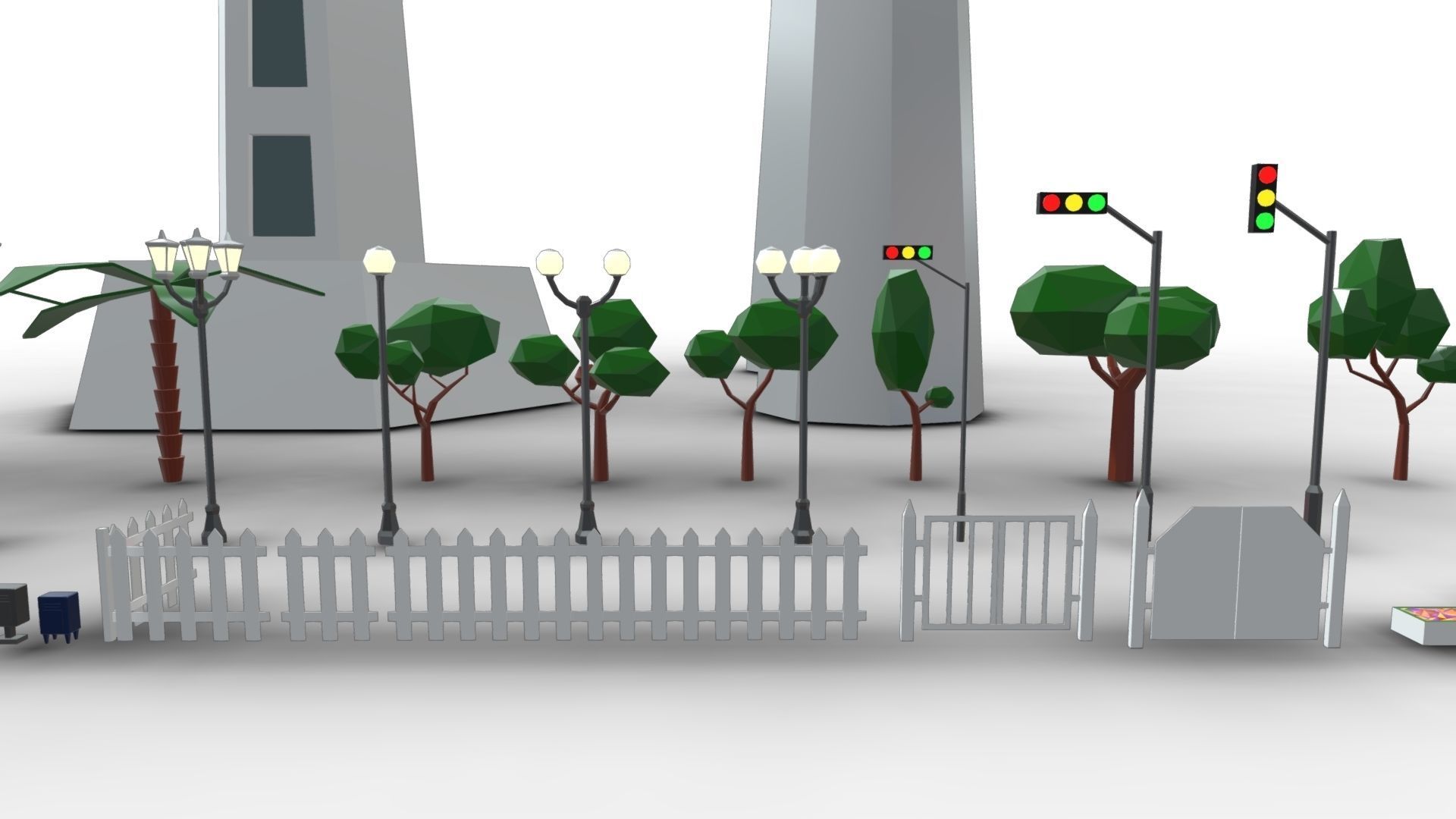 City Asset Pack - Cartoon - Low Poly 3D model_17