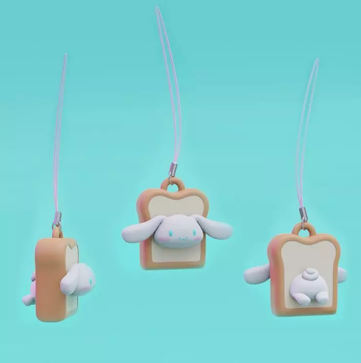 Cinnamoroll bread charm 3D print model_0