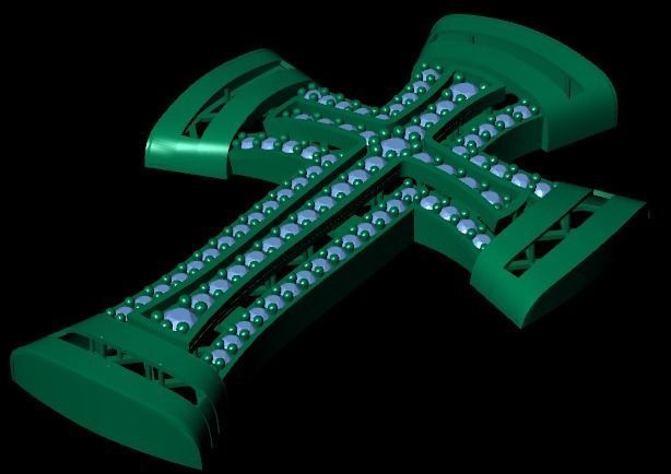  Cross pendant I 3D print model_1