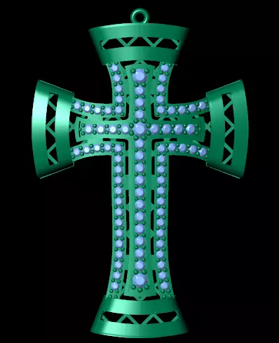  Cross pendant I 3D print model_0