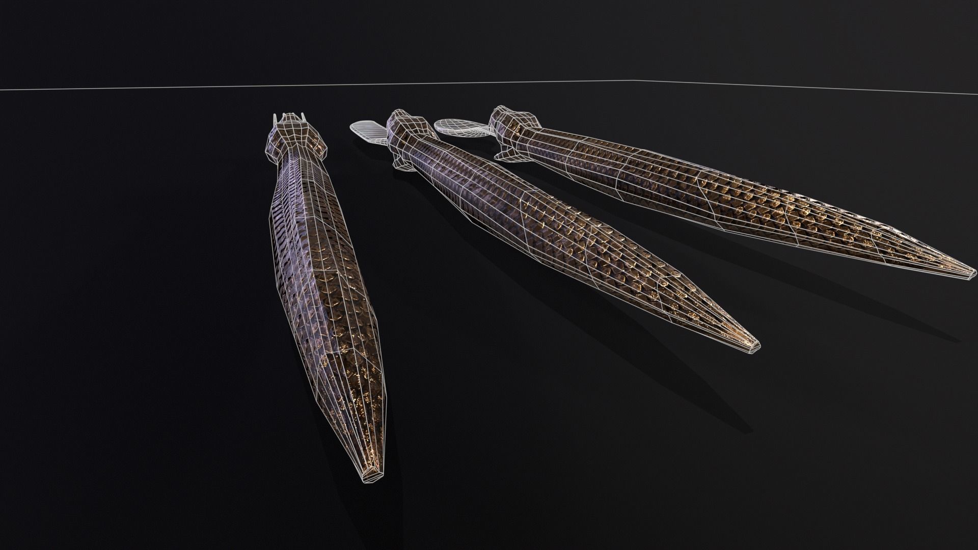 Snake King Cutlery Low-poly 3D model_19