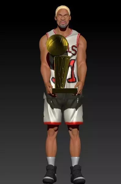 DENNIS RODMAN NBA FANART 3D print model_0