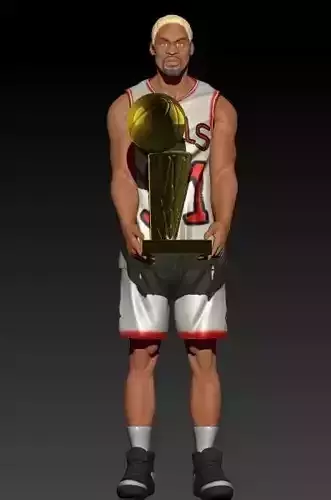 DENNIS RODMAN NBA FANART 3D print model