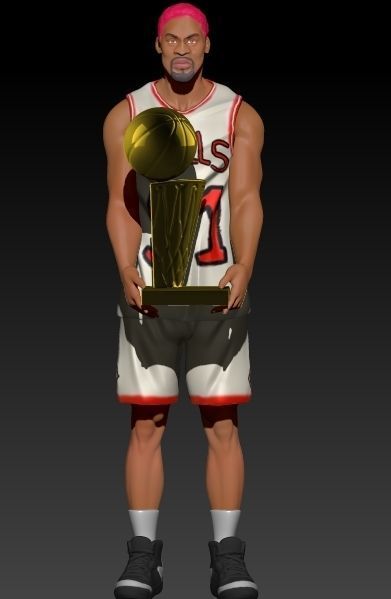 DENNIS RODMAN NBA FANART 3D print model_4
