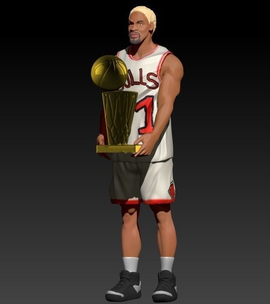 DENNIS RODMAN NBA FANART 3D print model_3