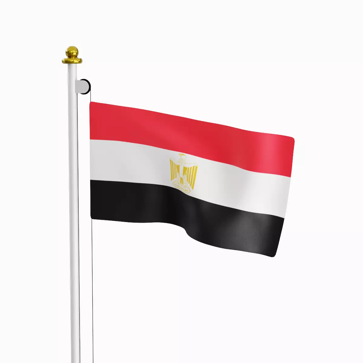 Flag of the Egypt Low-poly 3D model_0