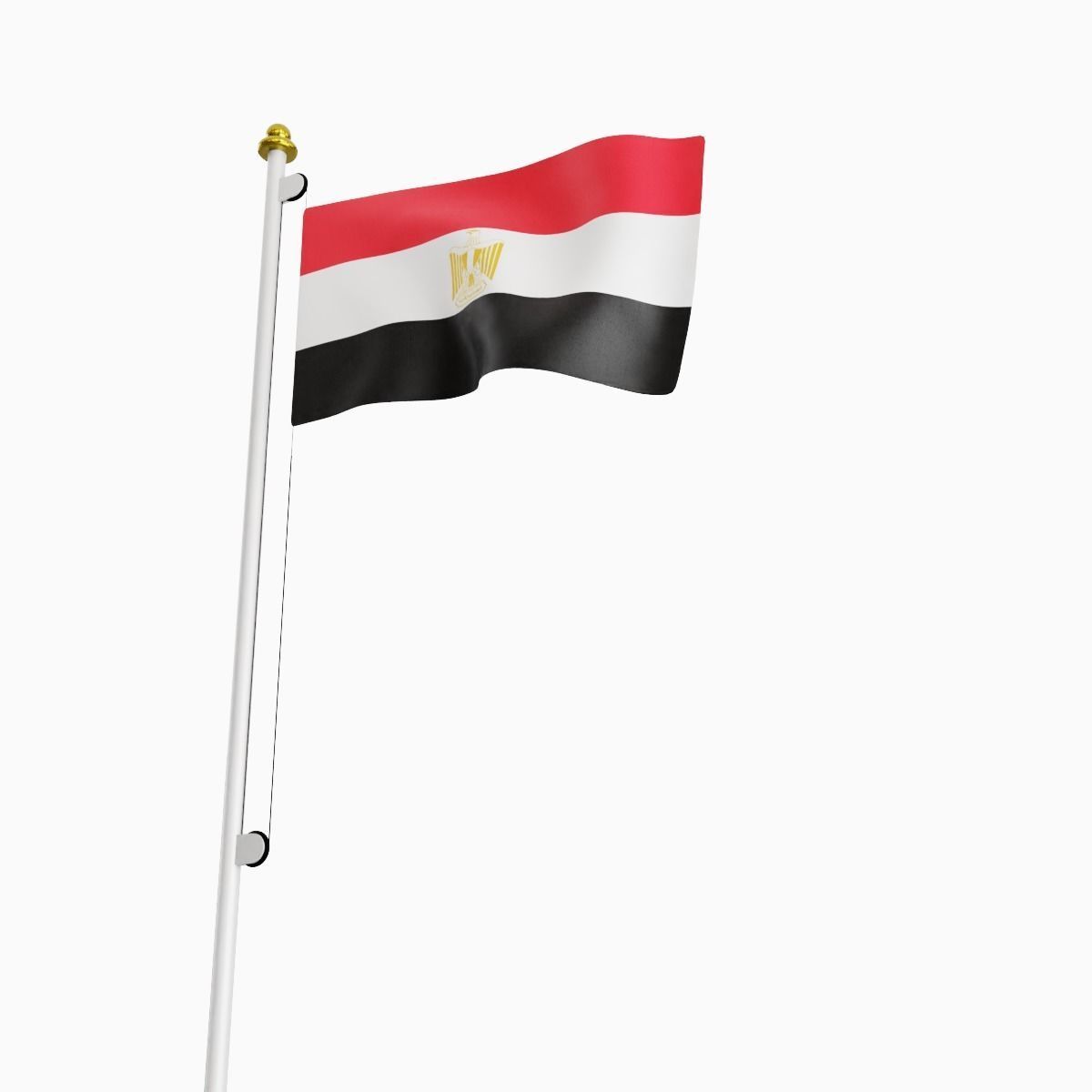 Flag of the Egypt Low-poly 3D model_6