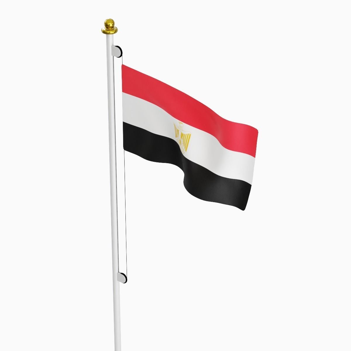 Flag of the Egypt Low-poly 3D model_2