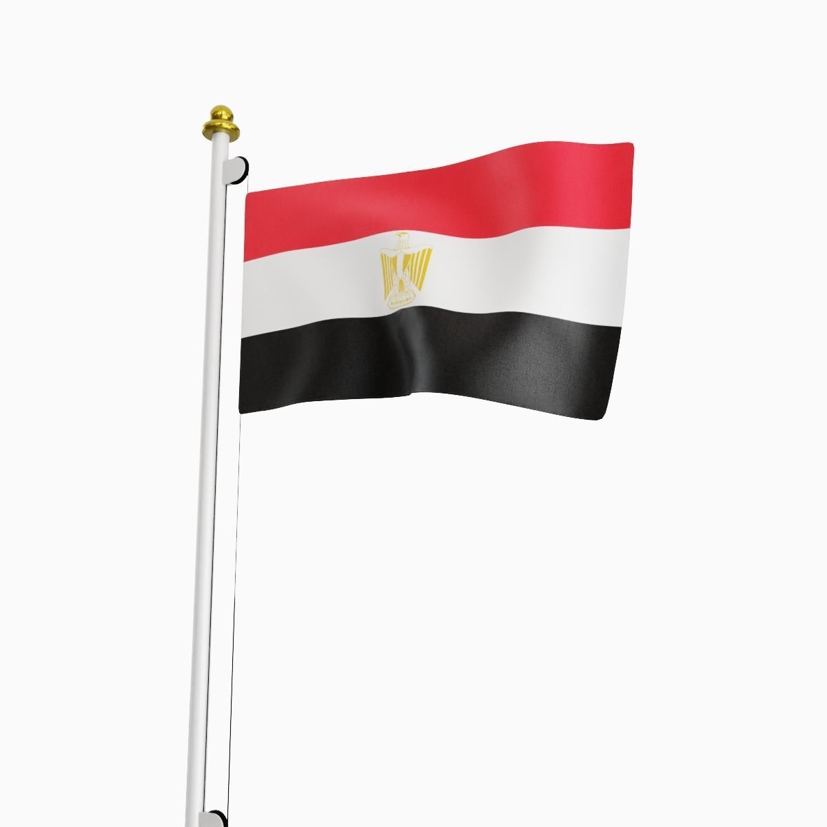 Flag of the Egypt Low-poly 3D model_5