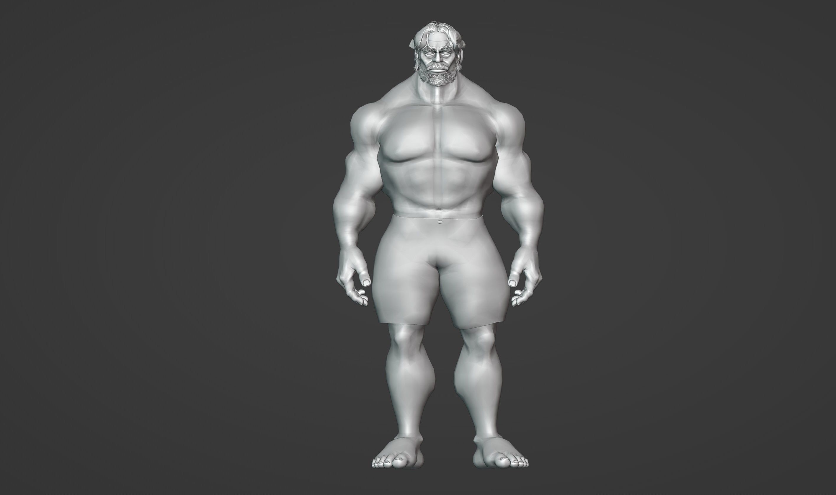 Huge strong man 3D model_5
