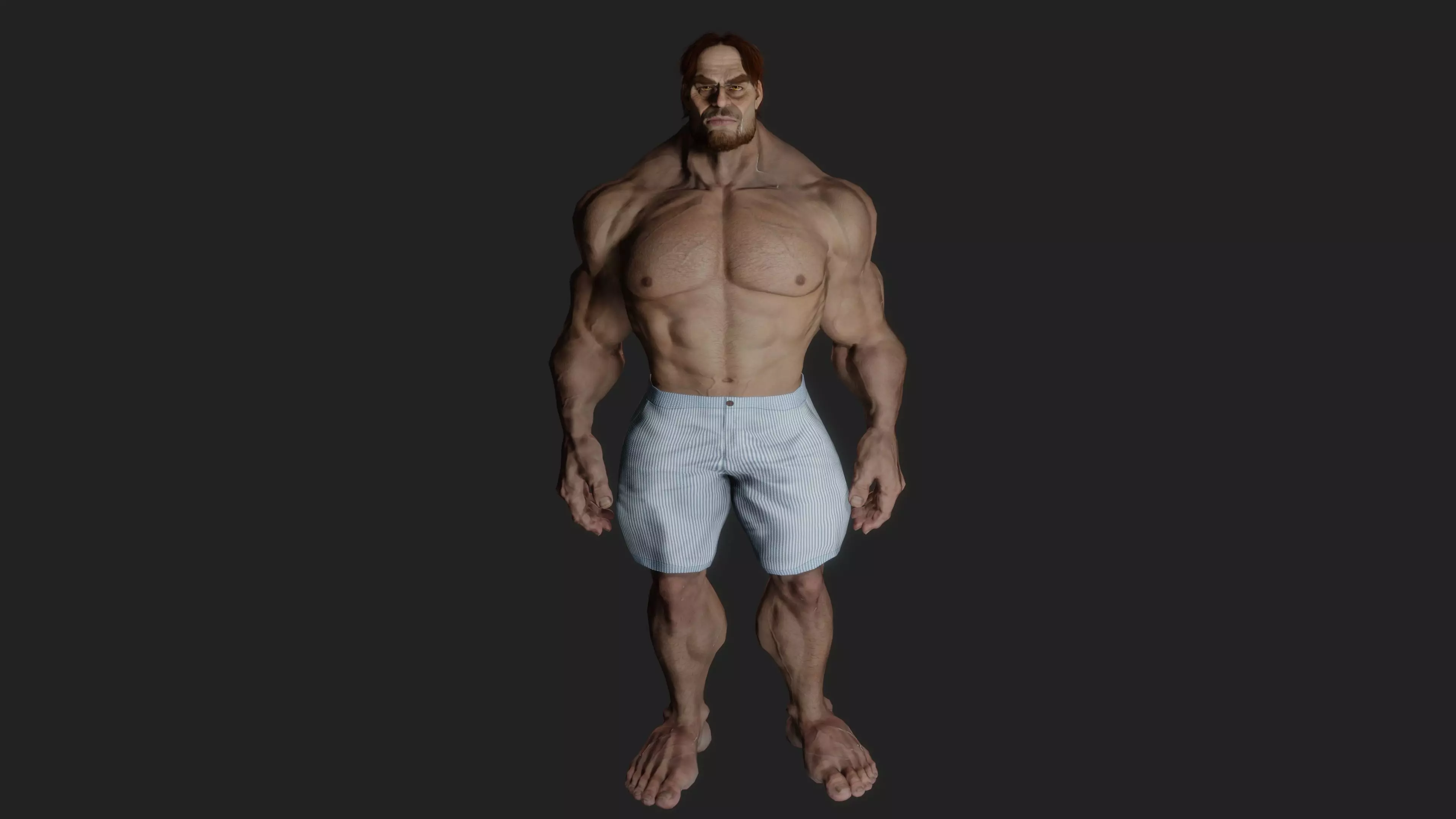 Huge strong man 3D model_0