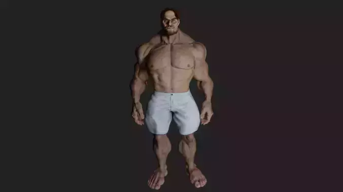 Huge strong man 3D model