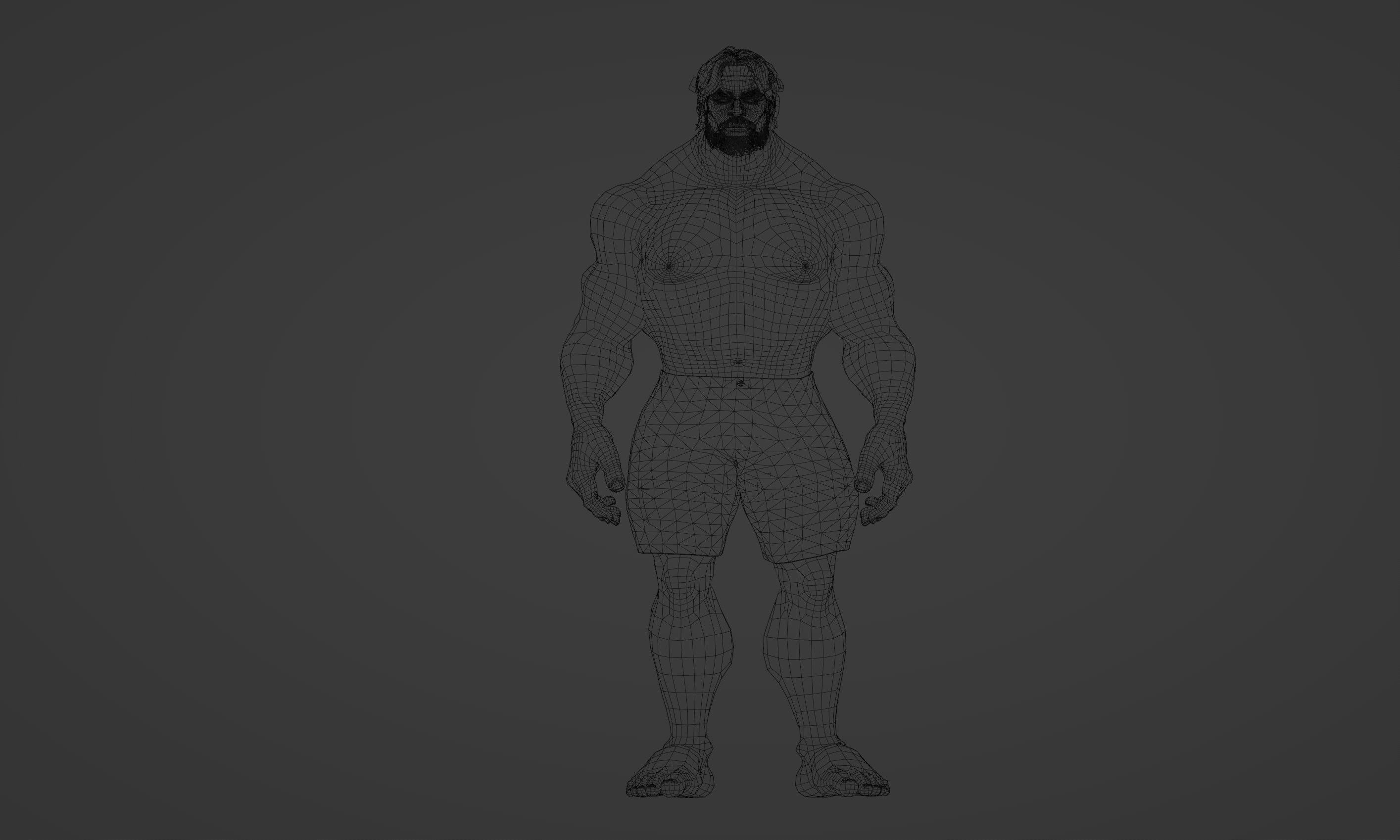 Huge strong man 3D model_7
