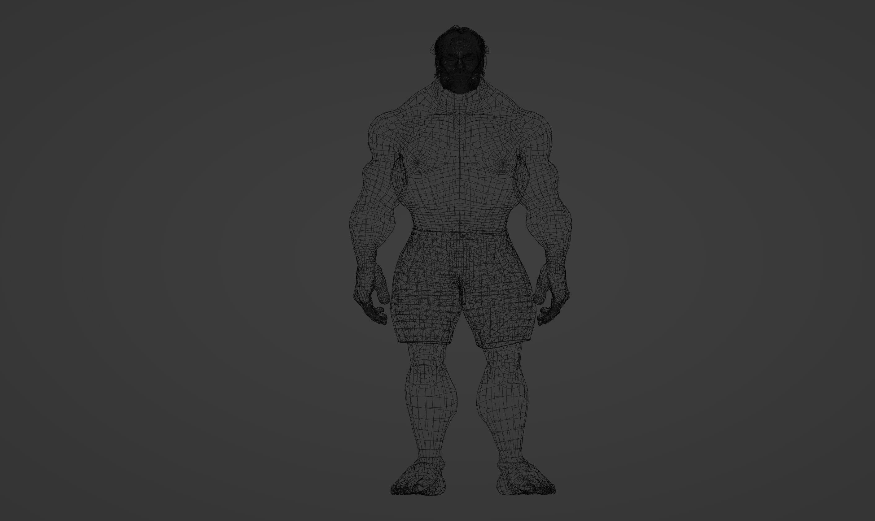 Huge strong man 3D model_6