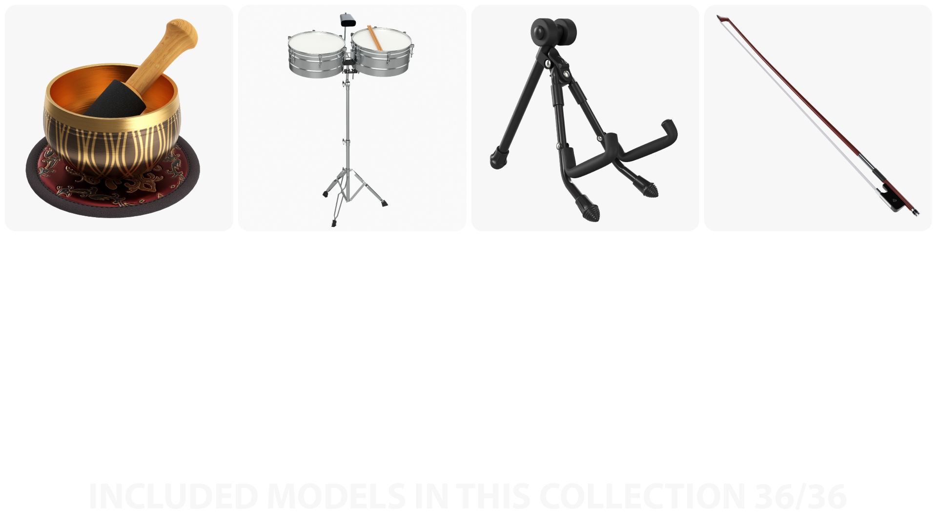 Musical Instrument Large Collection 01 - 36 PBR models _5
