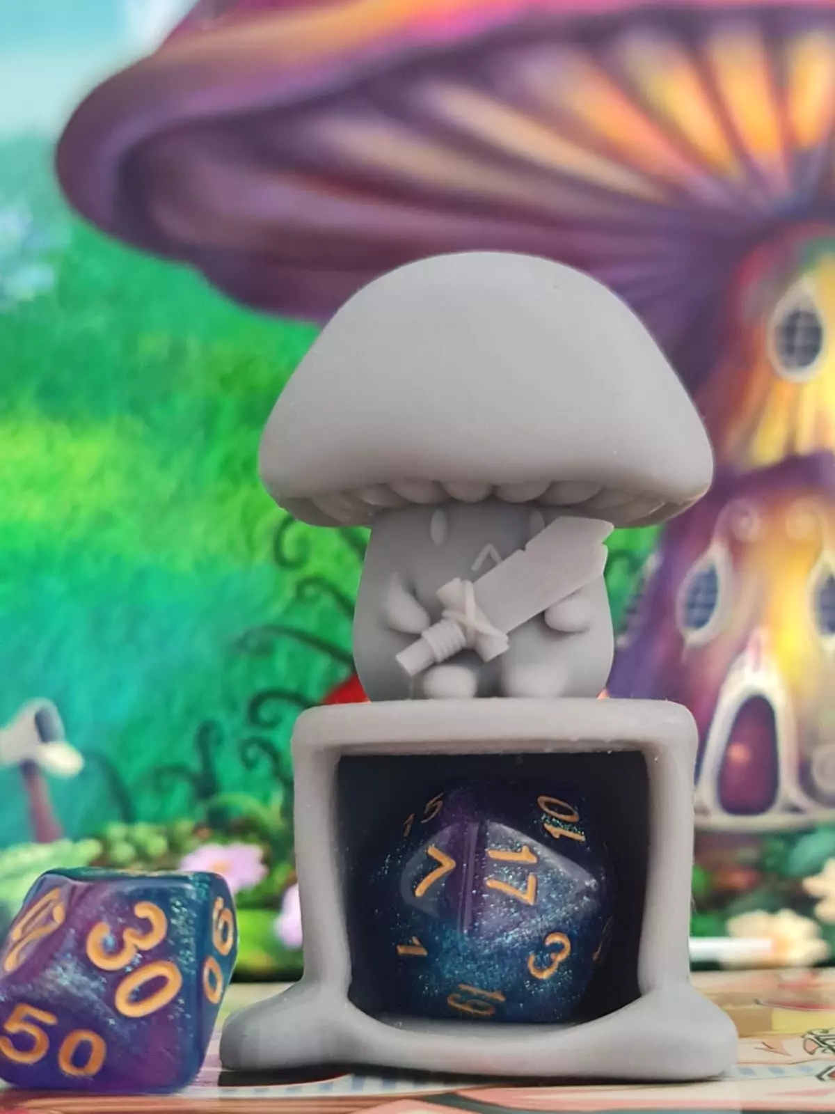 Mushroom dice guardian 3D print model_0