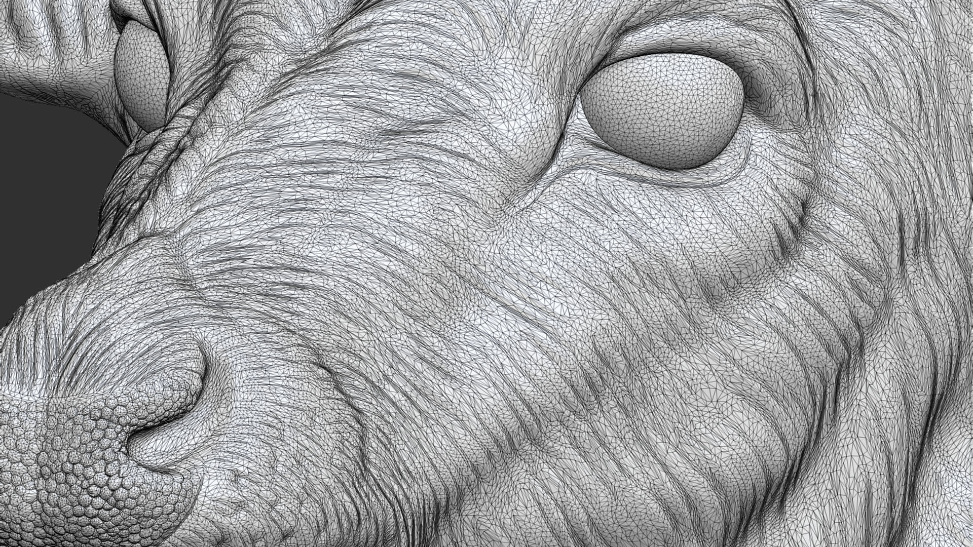 White tailed deer bust 3D print model_32