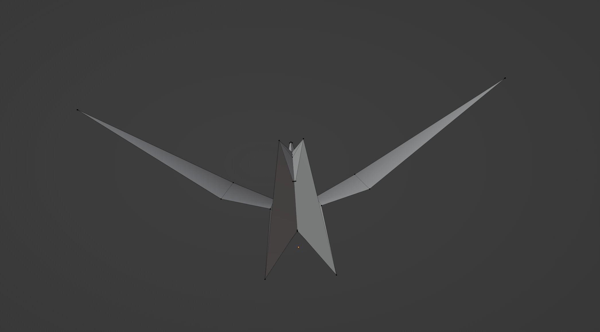 Low poly Origami paper crane 3d model Low-poly 3D model_5