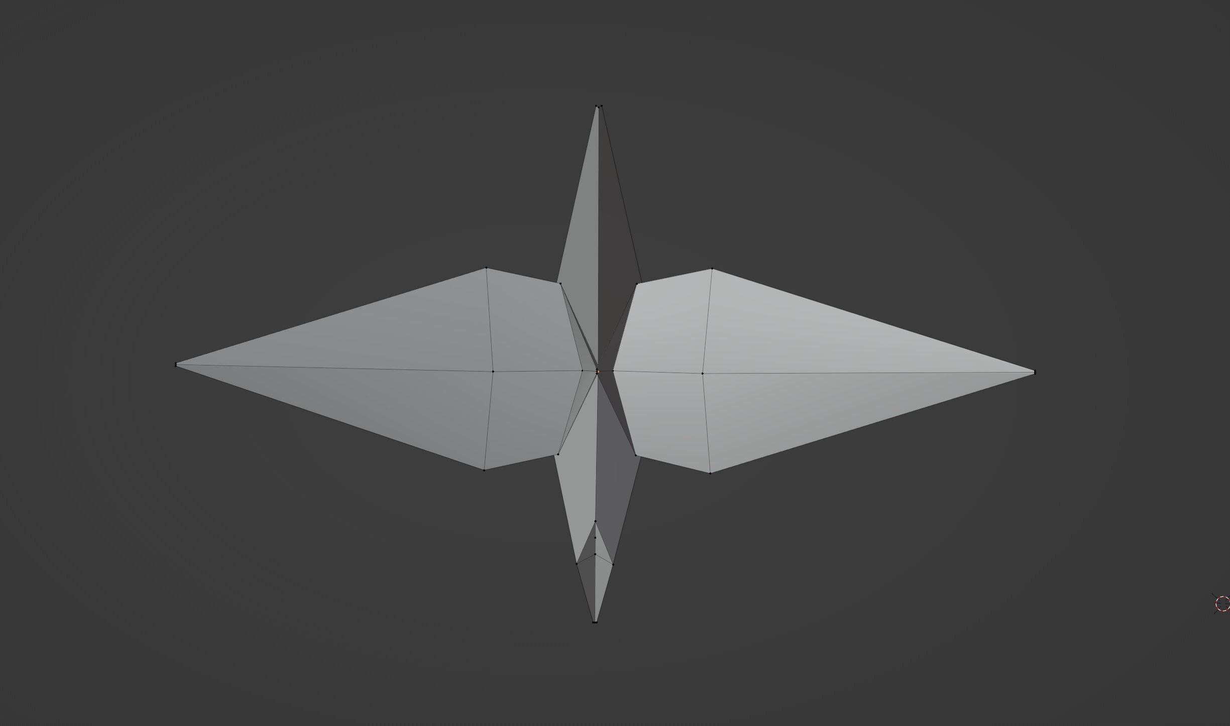 Low poly Origami paper crane 3d model Low-poly 3D model_4