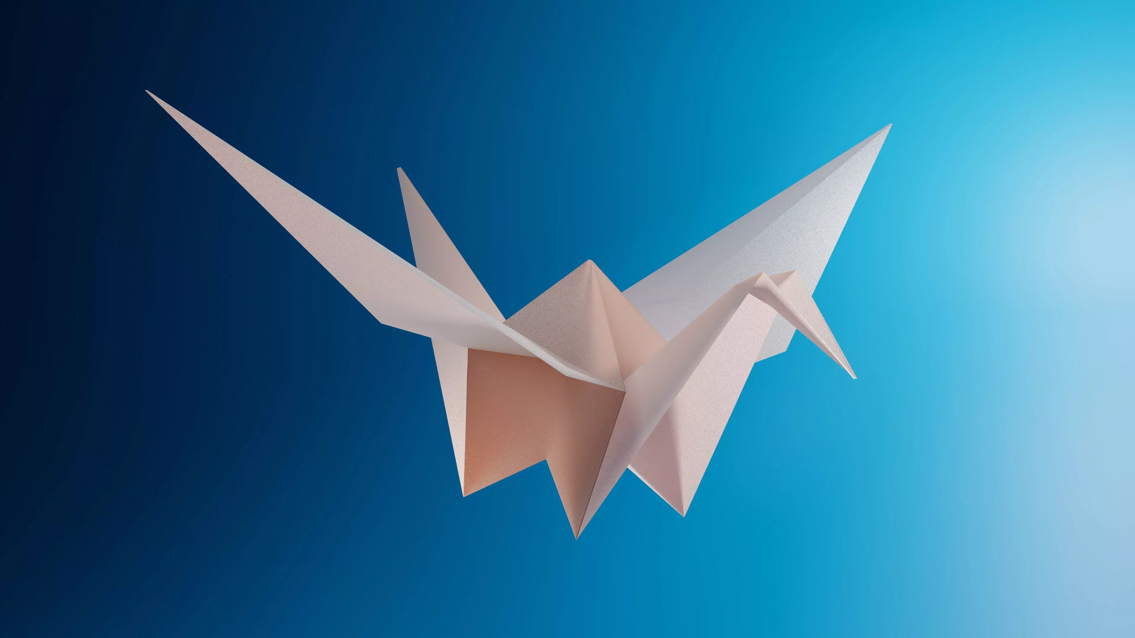 Low poly Origami paper crane 3d model Low-poly 3D model_0