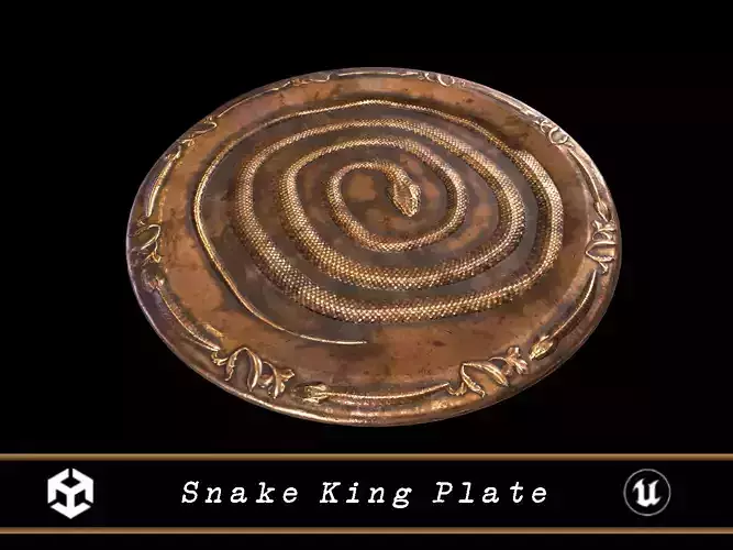 Snake King Plate Low-poly 3D model