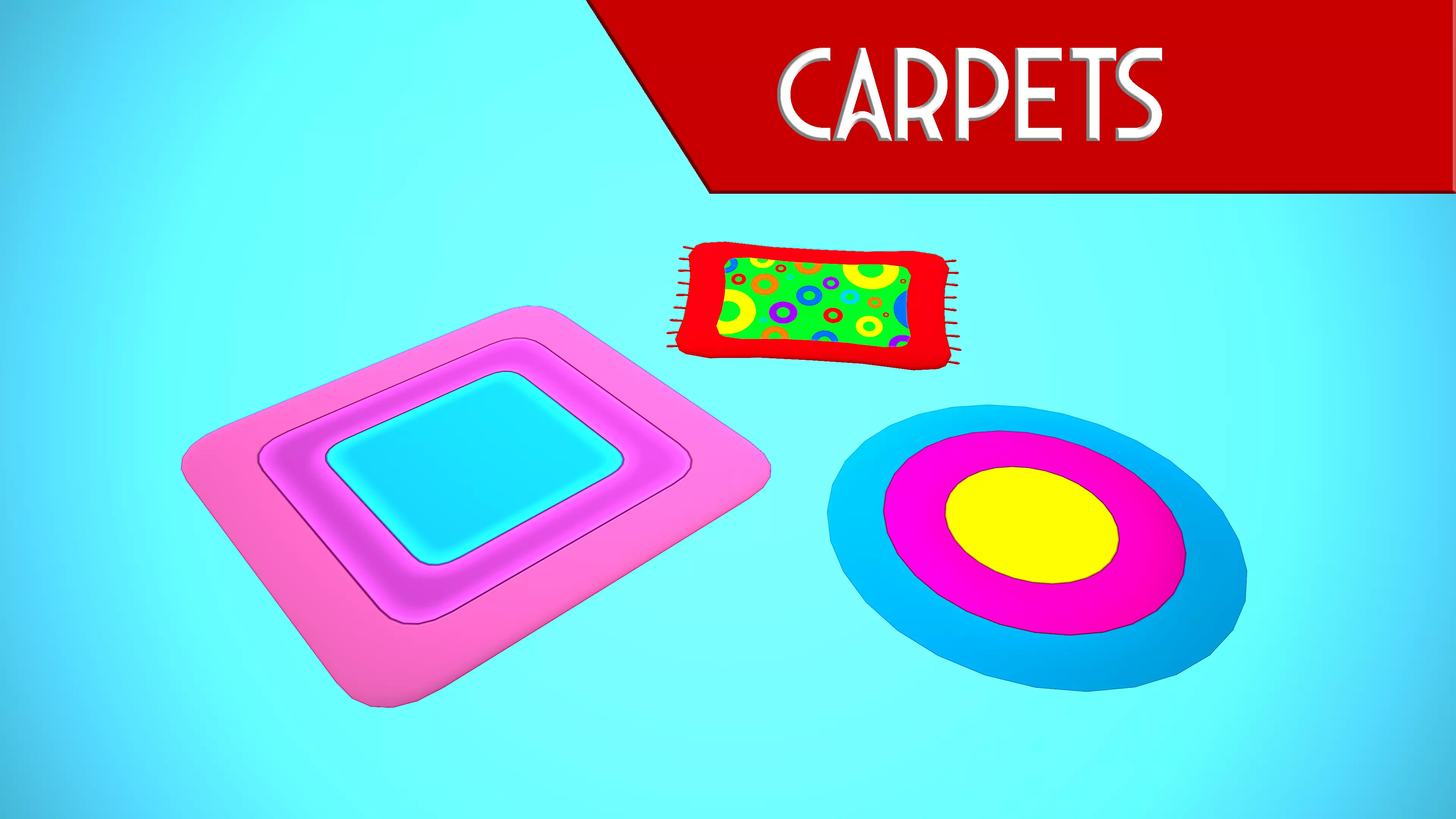 CARPETS MINI PACK 01-03 CARTOON STYLIZED 3D Model Collection_0