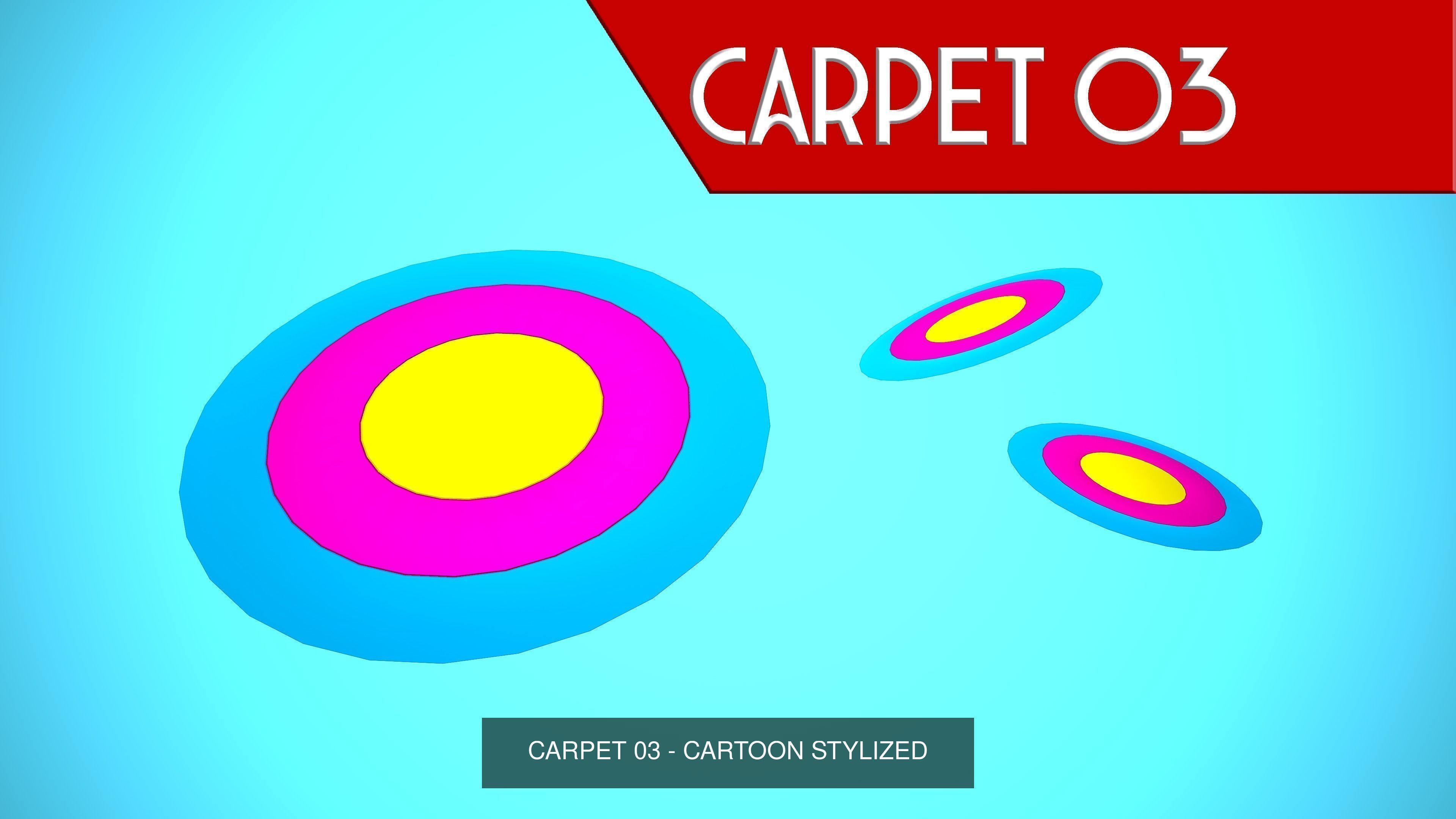 CARPETS MINI PACK 01-03 CARTOON STYLIZED 3D Model Collection_7