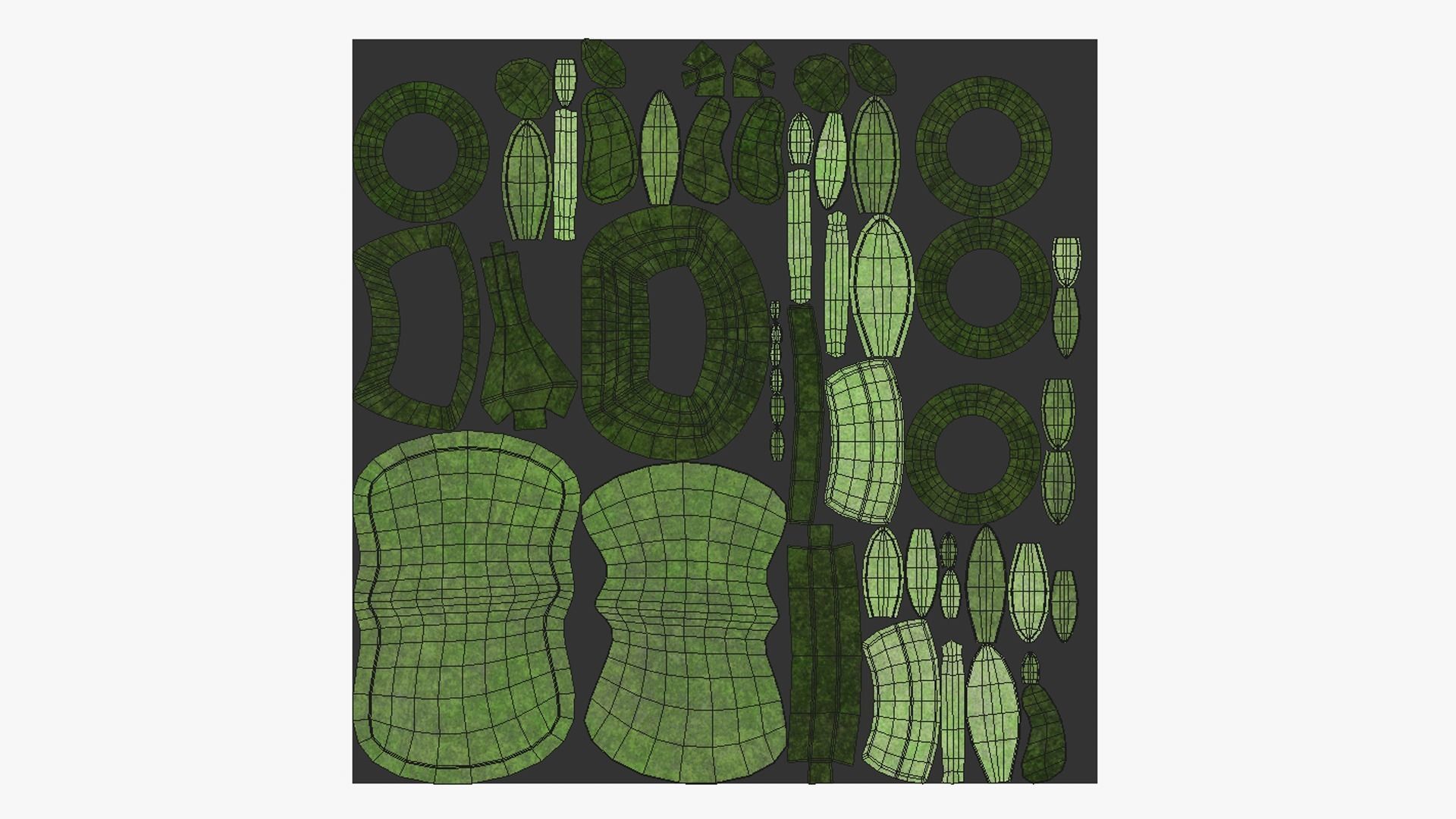 Tribal Mask J10 Full Mud - Costume Character Design Low-poly 3D model_5