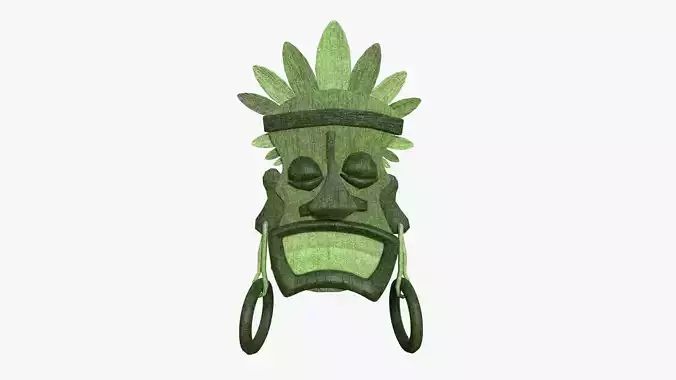 Tribal Mask J10 Full Mud - Costume Character Design Low-poly 3D model