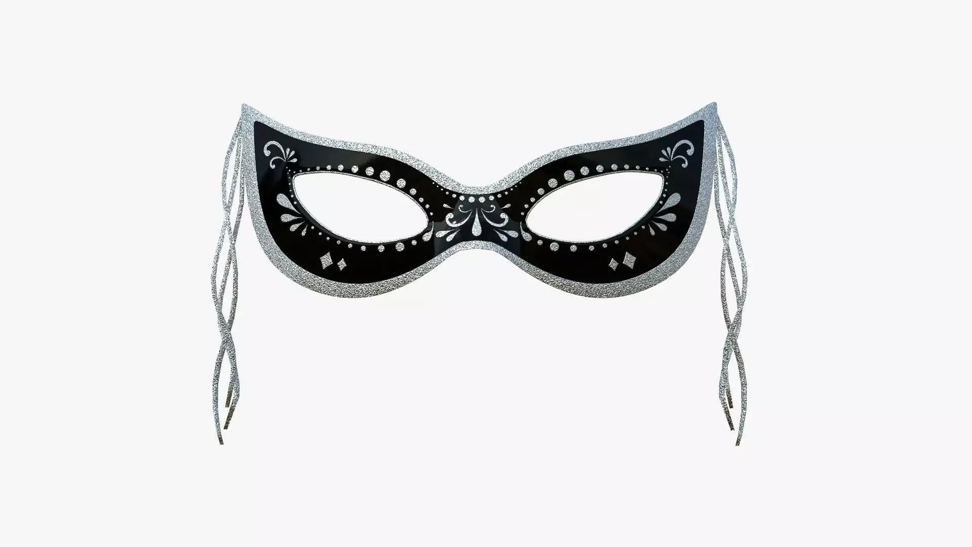 Carnival Mask A01 Black Silver - Costume Character Design Low-poly 3D model