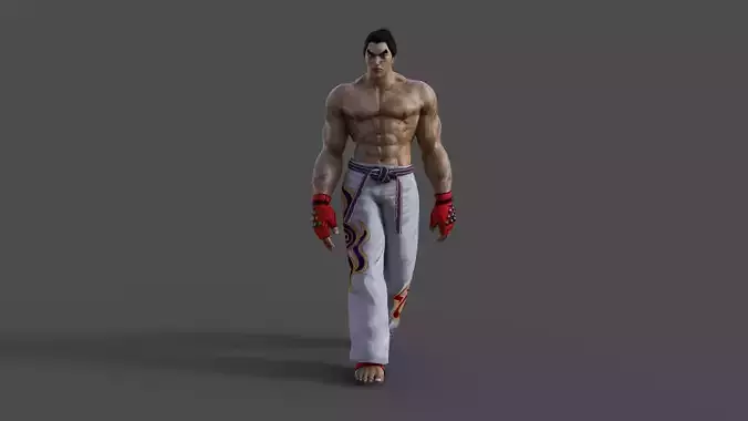  Realistic Fully Rigged Kazuya Mishima 3D Character Model
