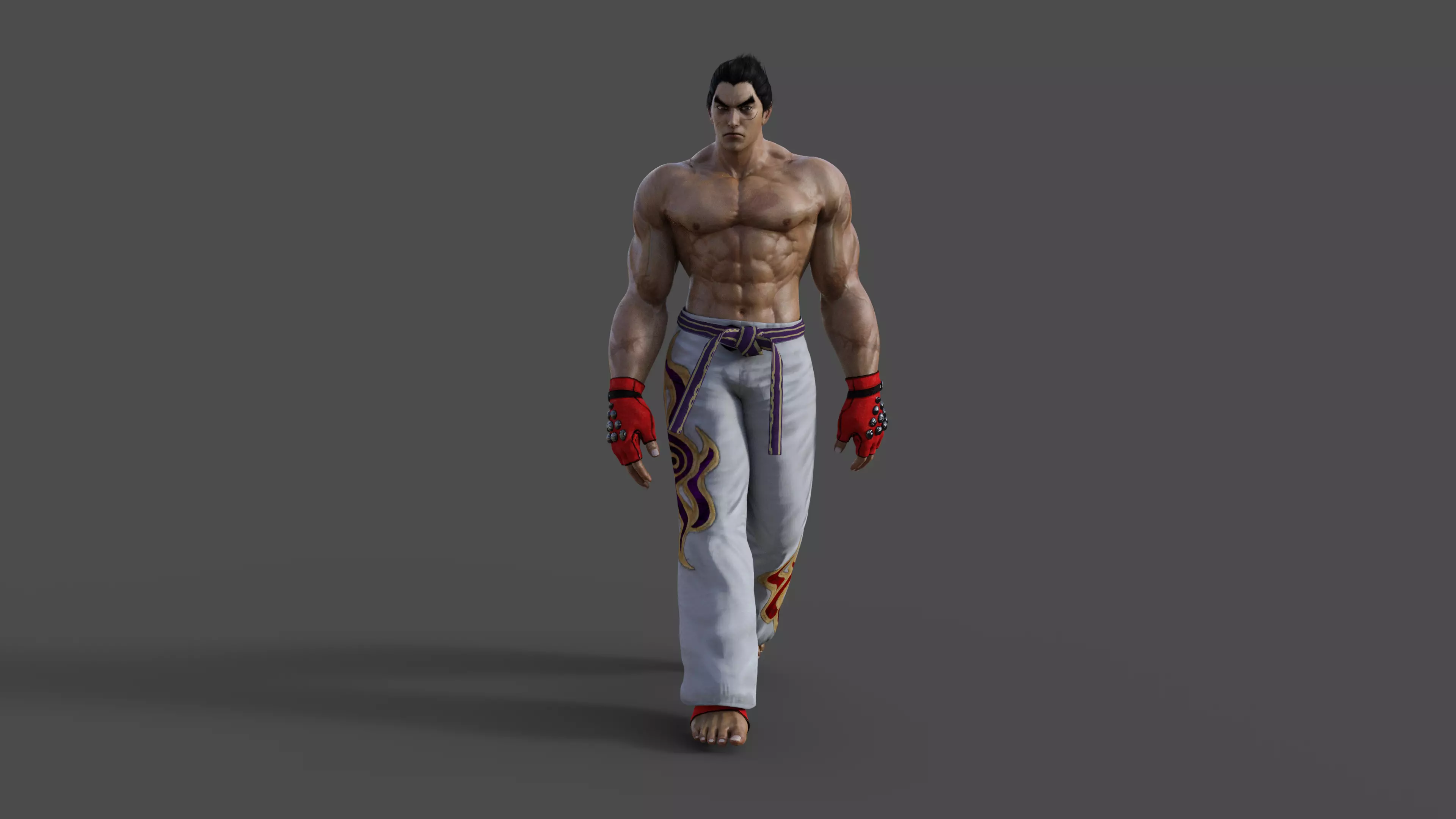  Realistic Fully Rigged Kazuya Mishima 3D Character Model 3D model_0