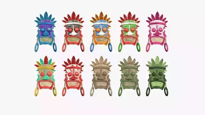 10 Tribal Mask J Collection - Costume Character Design 