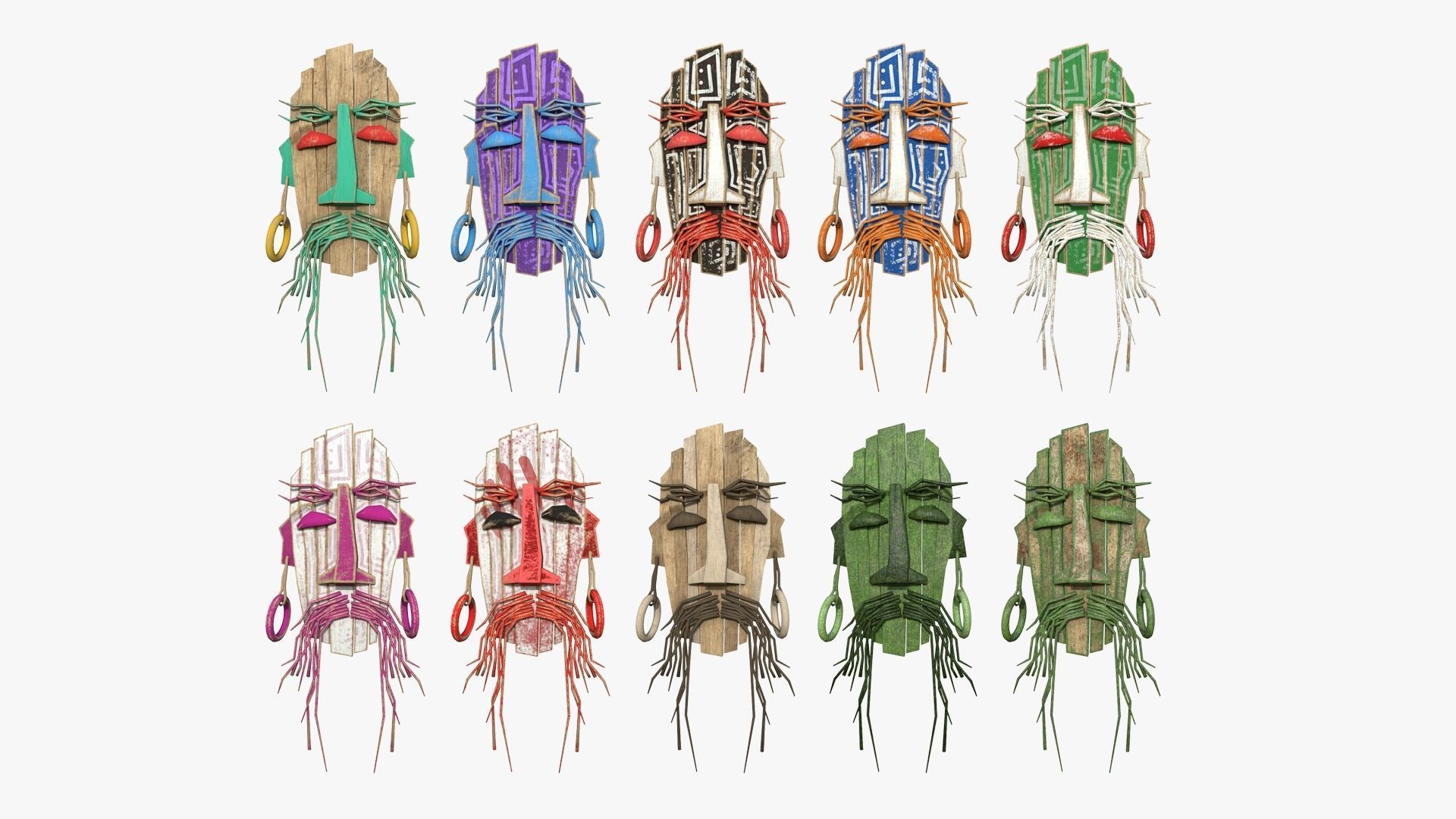 100 Tribal Masks Super Collection - Costume Character Design _5