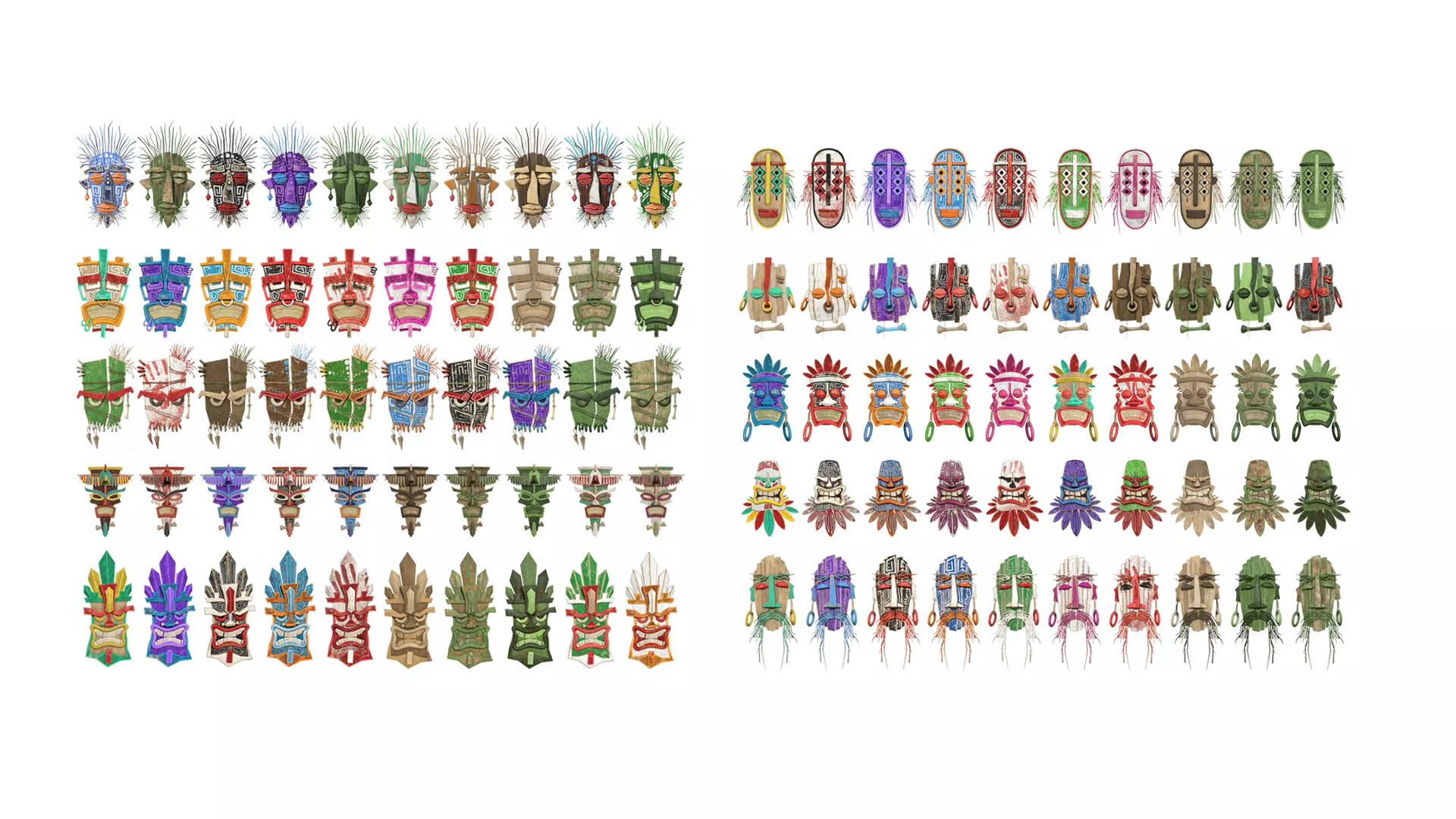 100 Tribal Masks Super Collection - Costume Character Design _0