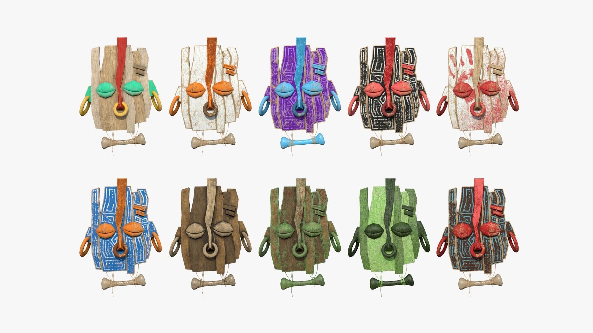 100 Tribal Masks Super Collection - Costume Character Design _3