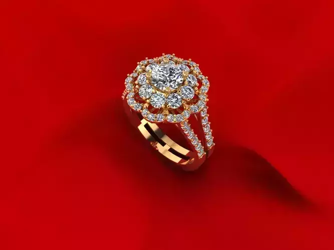 Side Stone Diamond Ring R11