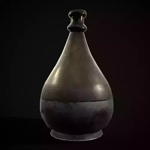 German Glass Bottle Low-poly 3D model