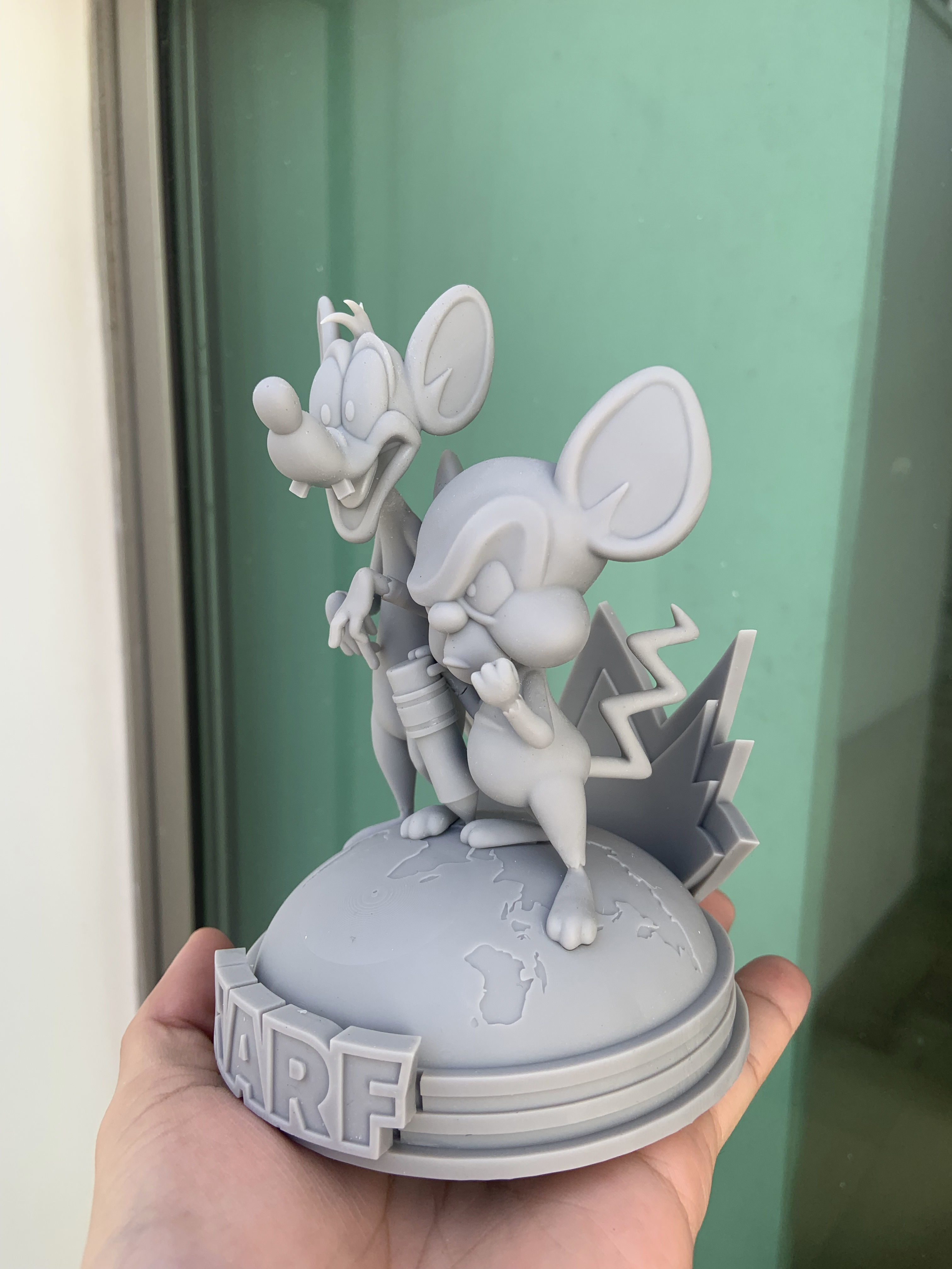 Pinky and the brain 3D print model_1