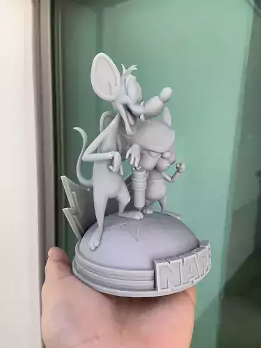 Pinky and the brain 3D print model
