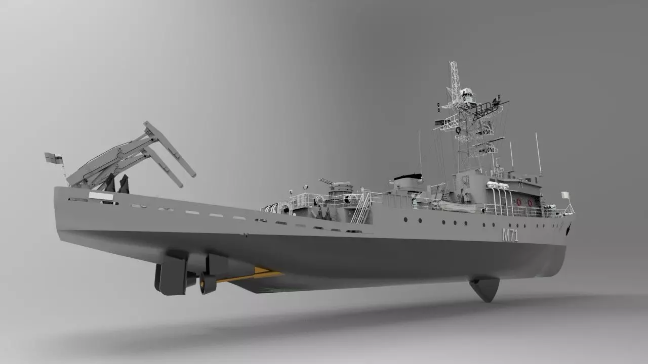 Russian Countermine Vessel 3D model_0