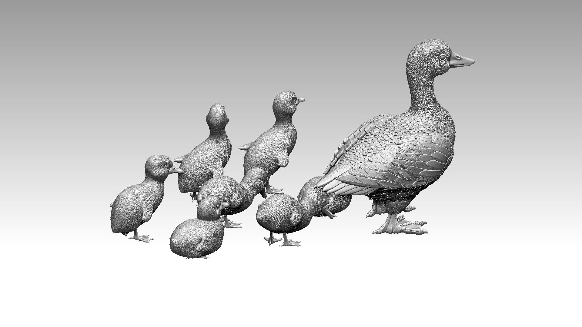 duckling duck 3D print model_13