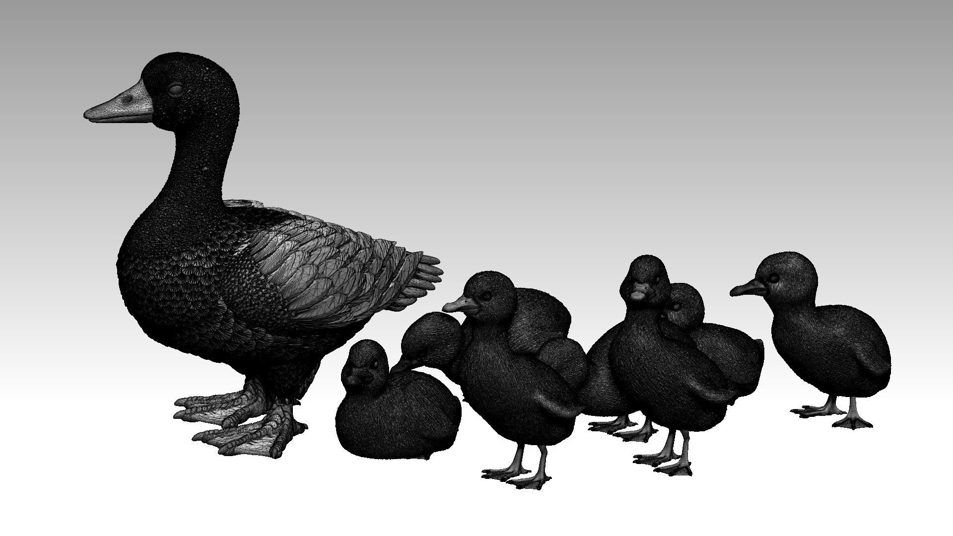 duckling duck 3D print model_10