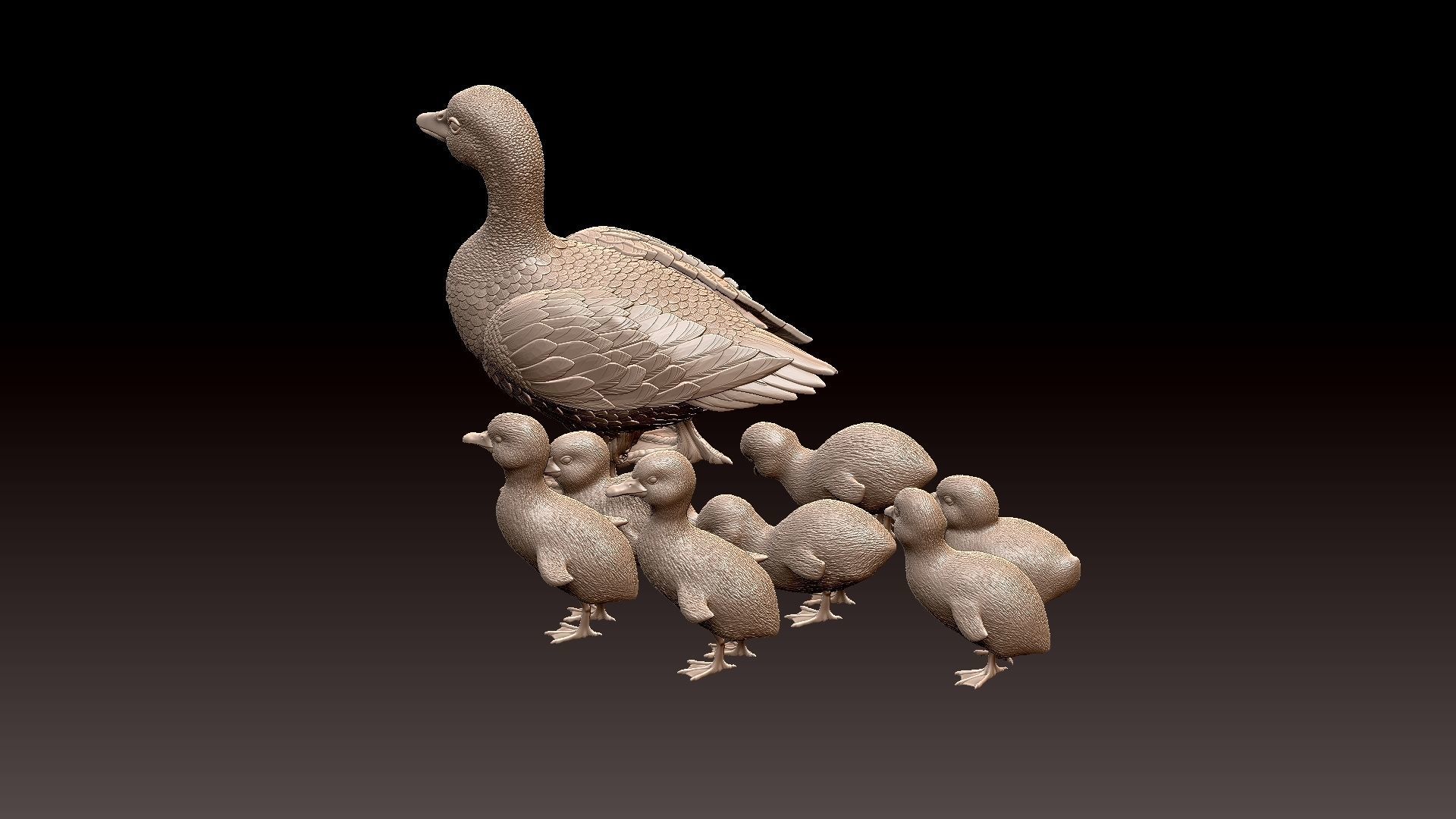 duckling duck 3D print model_14