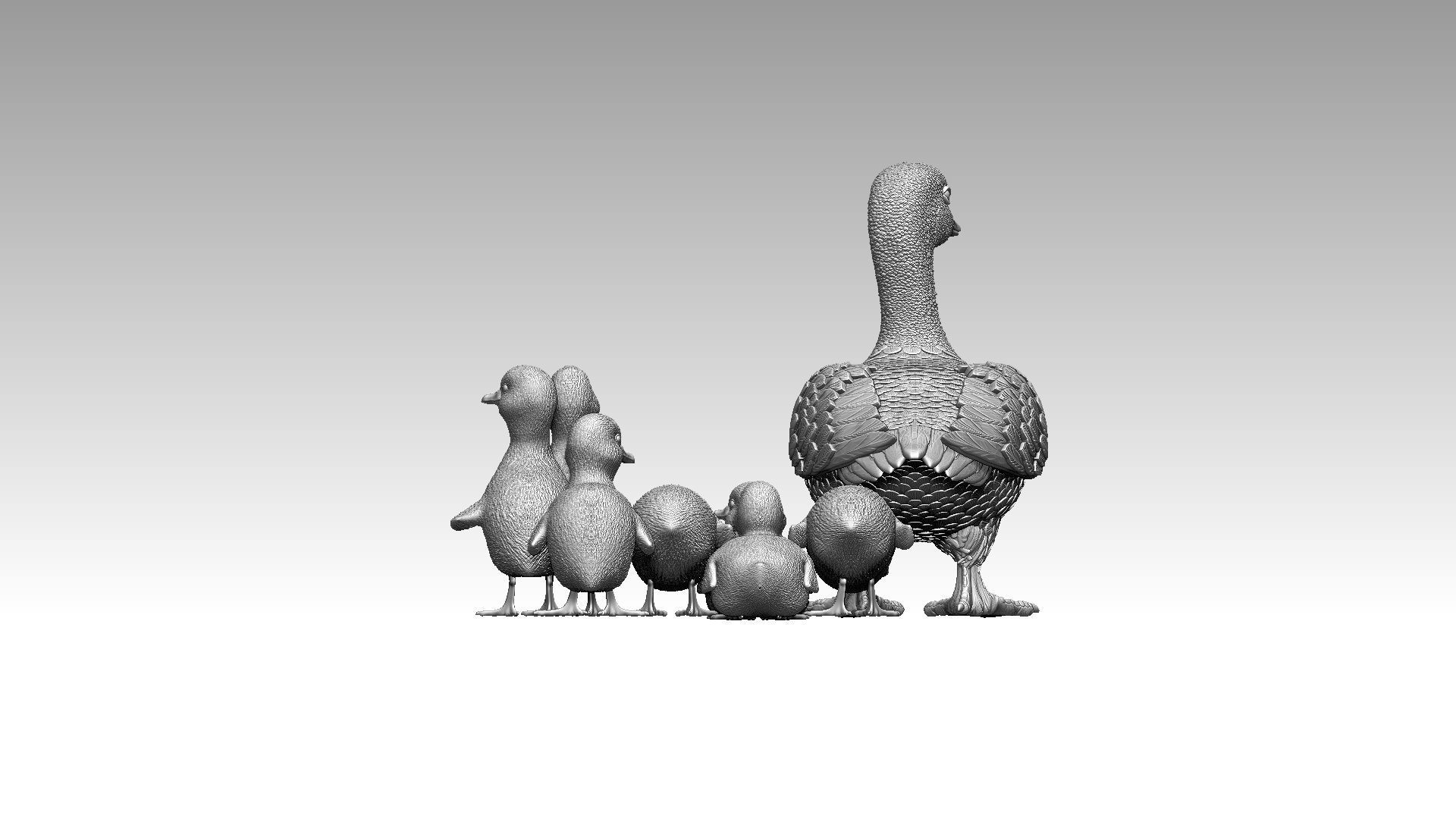 duckling duck 3D print model_12