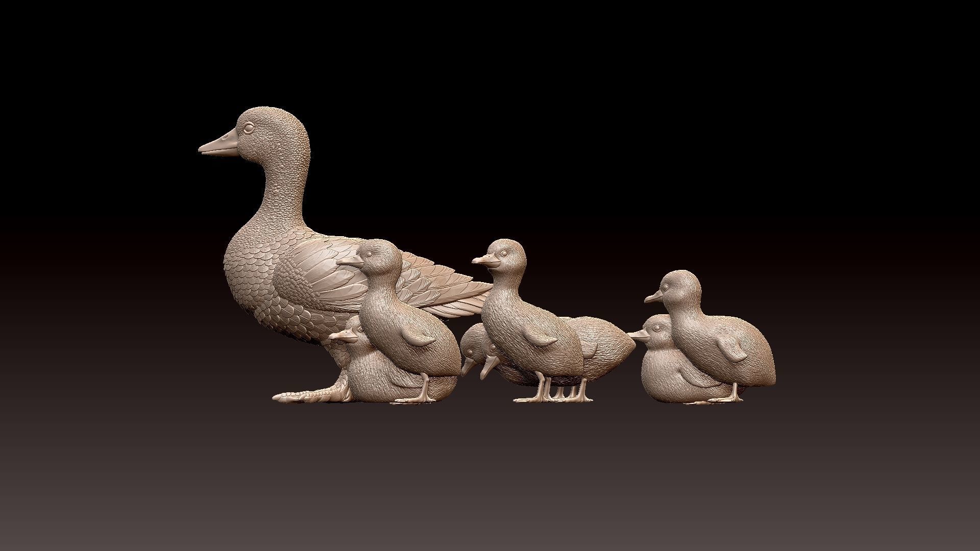 duckling duck 3D print model_4