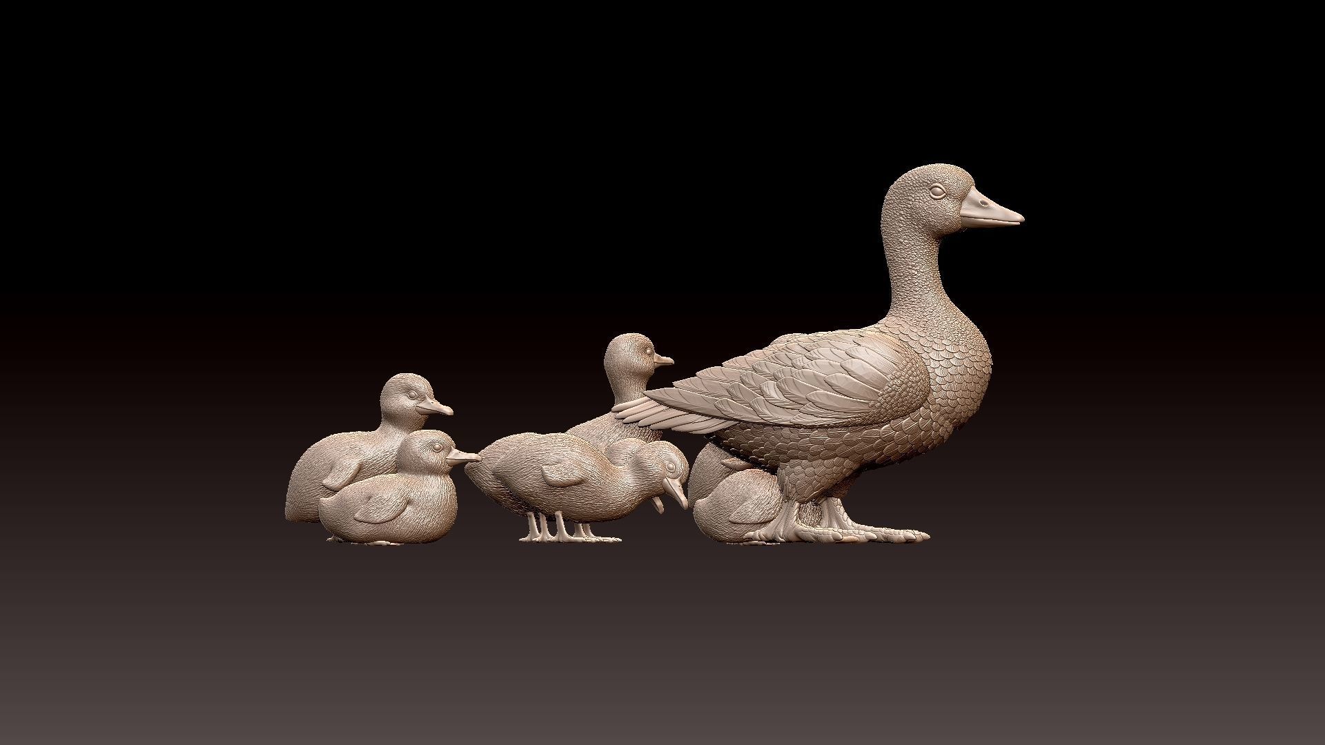 duckling duck 3D print model_15